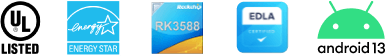 UL, EDLA and Android certification badges